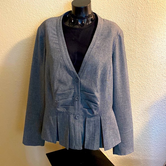 Worthington Women Jackets & Blazers - Worthington Women Twill Tapered and Pleats Jacket